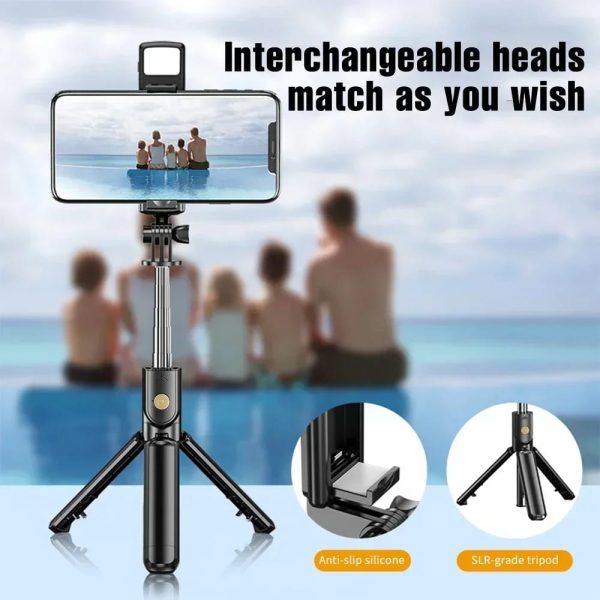 4 in 1 tripod selfie stick